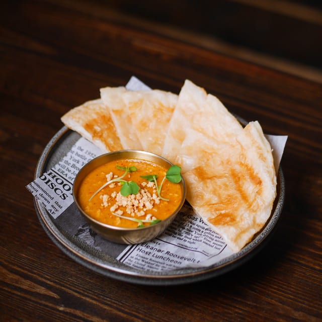 A6. Chicken Massaman Curry & Roti.
