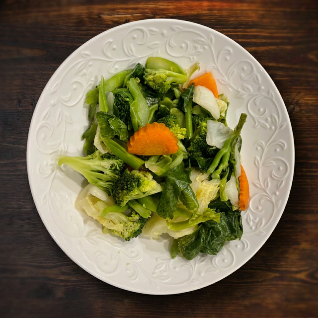 Steamed Mixed Vegetable.